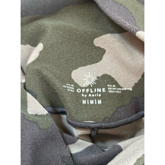 Offline By Aerie Real Me 7/8 Hi Rise Leggings Camo Print Stretch Ankle Sz M - Picture 4 of 9